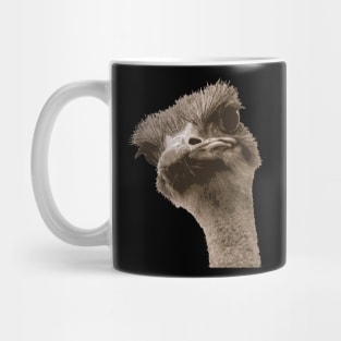 Ugly Faced Ostrich Vector Cut Out Mug